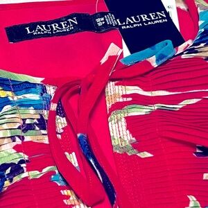 Ralph Lauren Size 18W - Womens Fuchsia Floral Print & Flare Dress